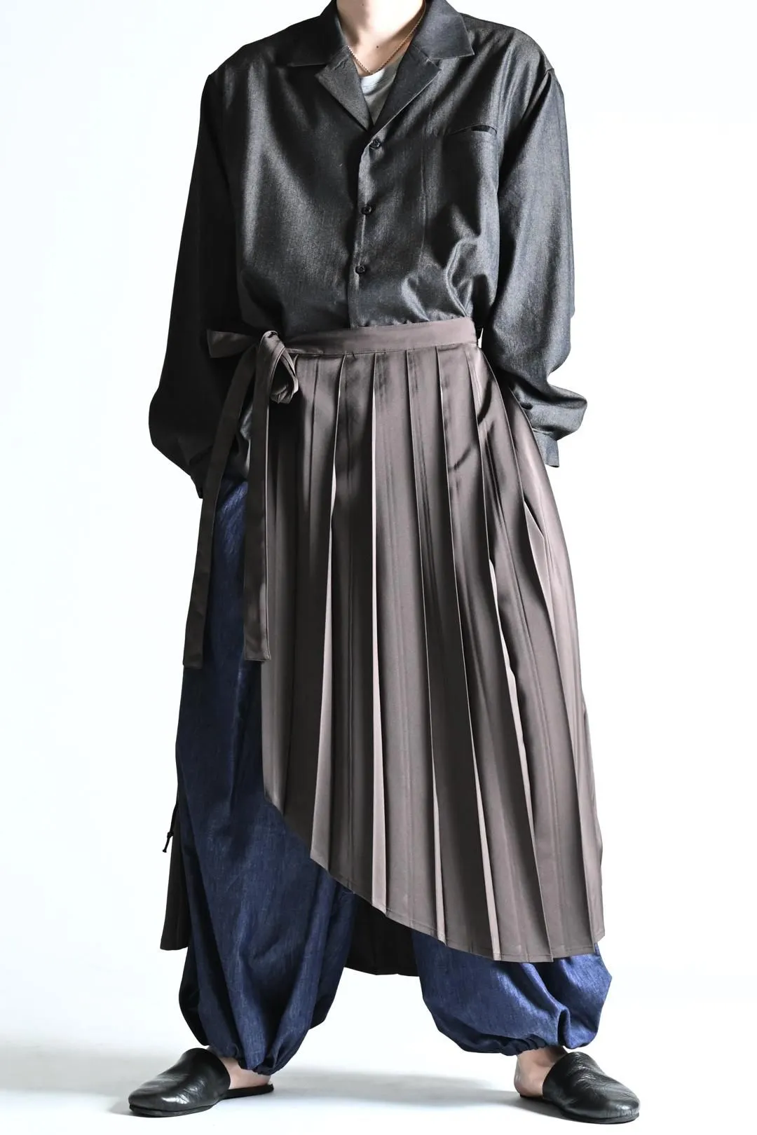BISHOOL Pleats HAKAMA Cloth brown