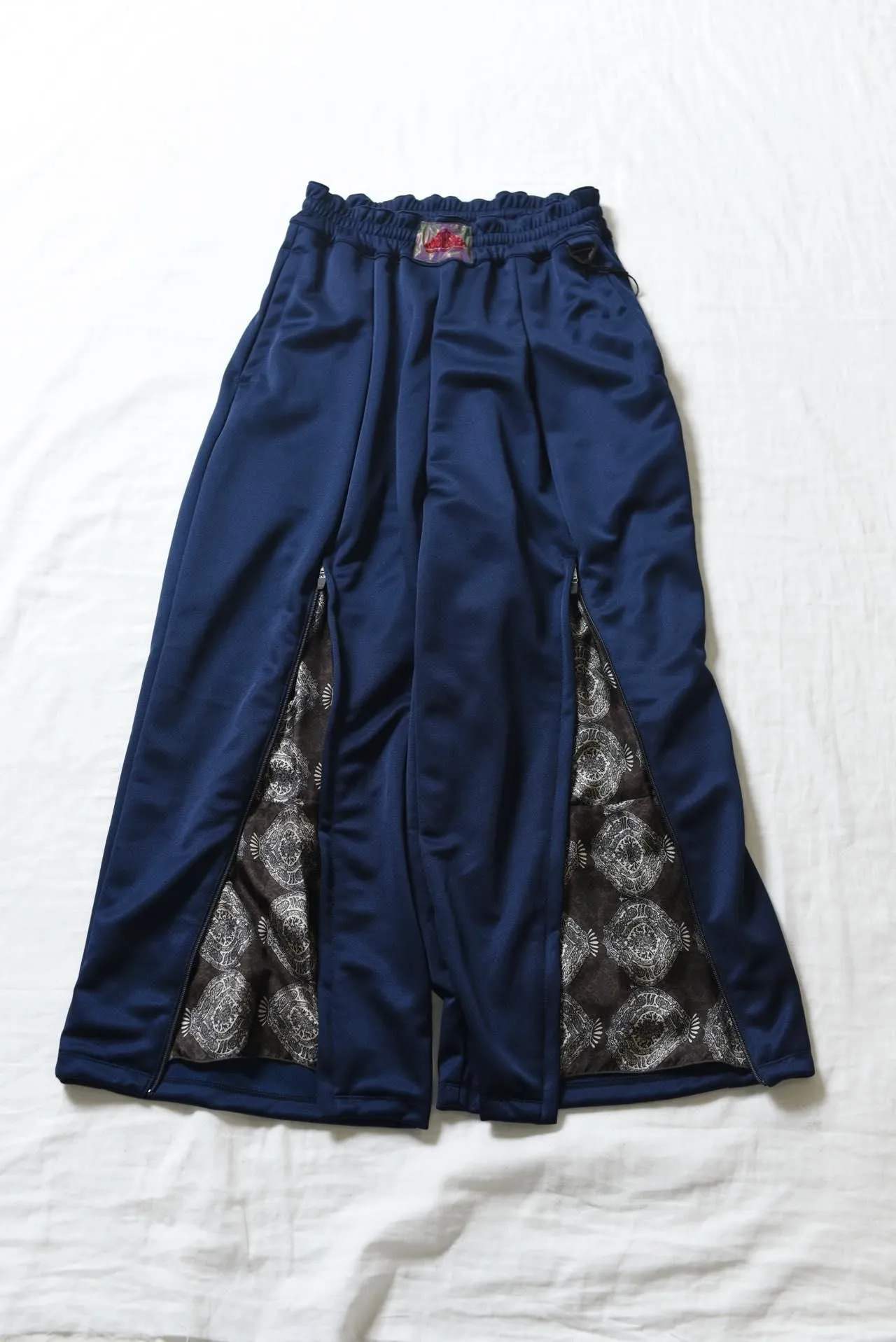  Zip Wide Track Pants Limited Navy