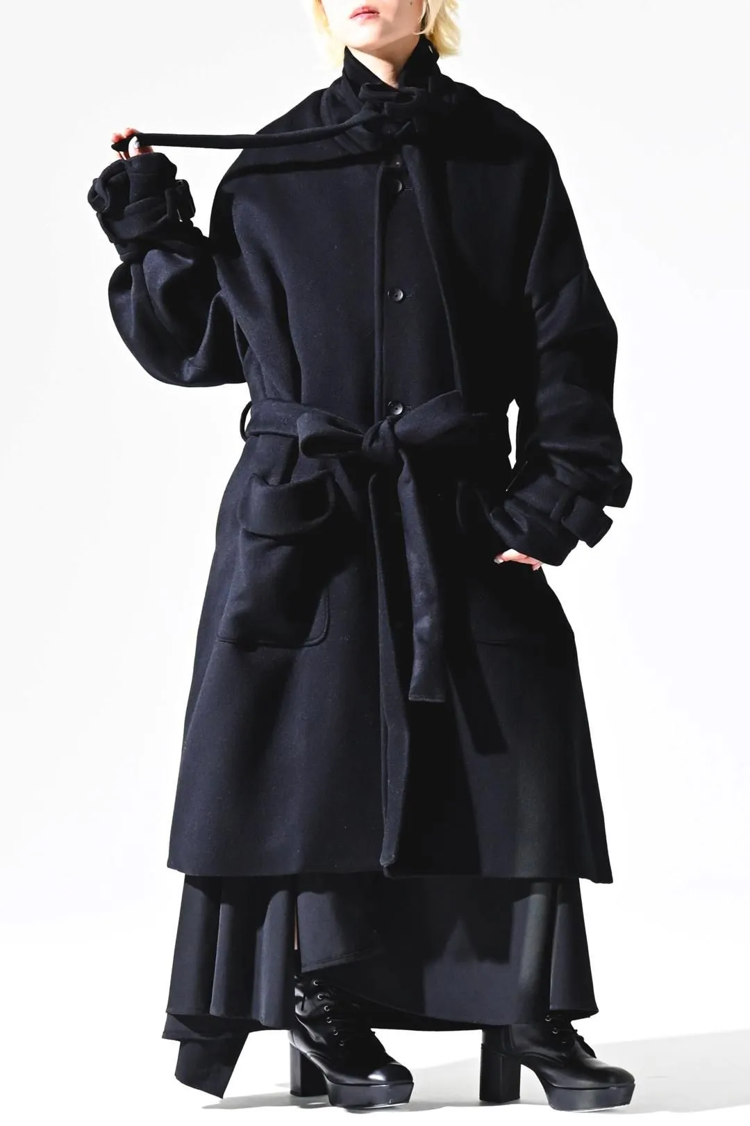 Cashmere Wool Beaver 3 Vents Coat