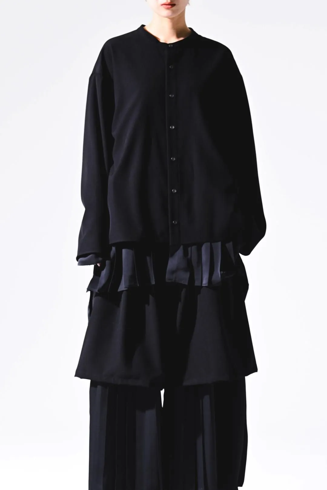 Pleats Layered Tier Shirt