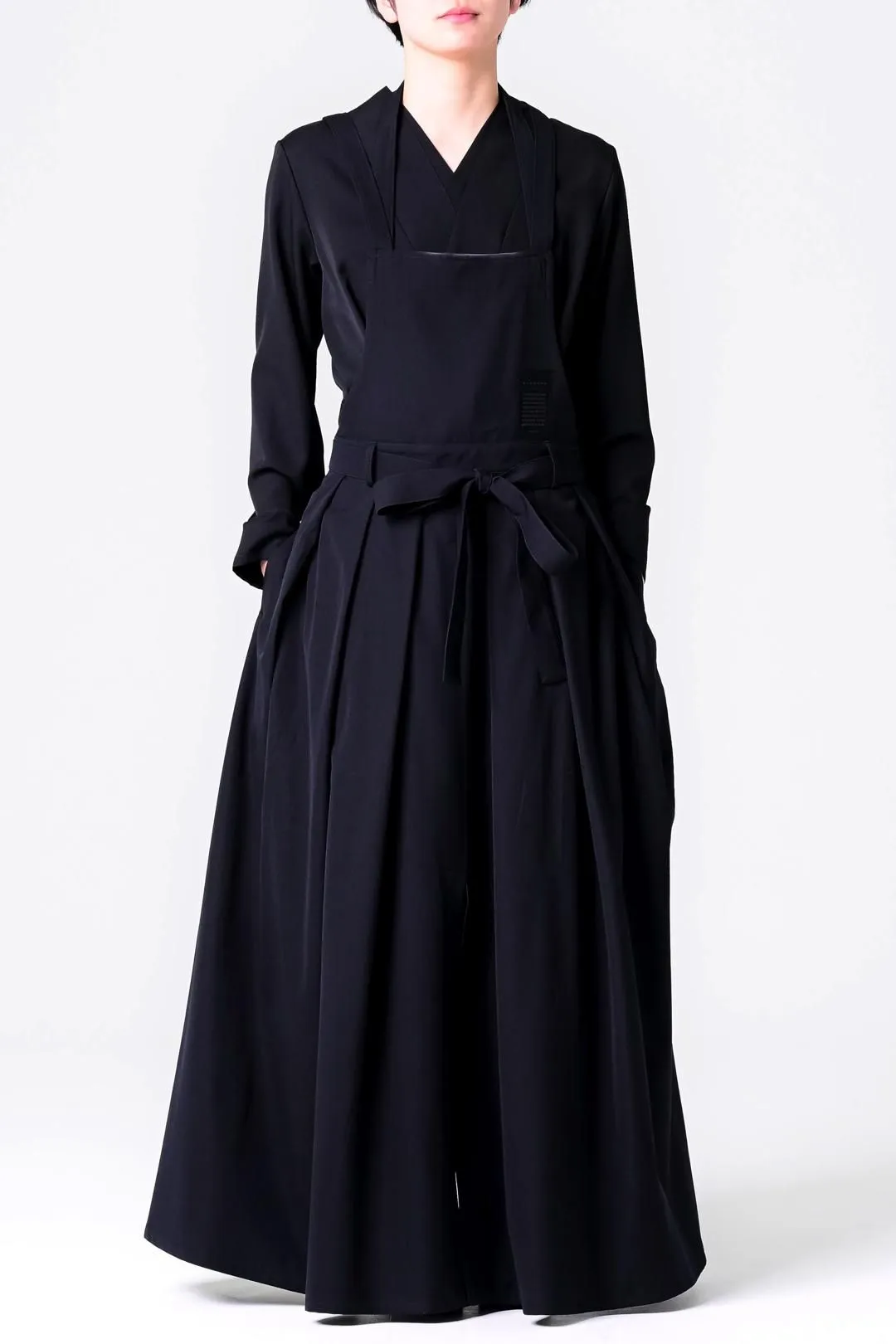  Wool Gabardine Wrap KIMONO Cloth black