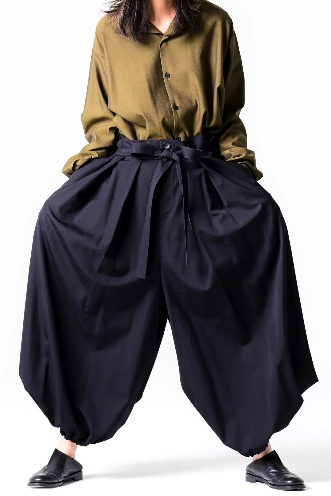  Wool Gabardine KIMONO Balloon Pants