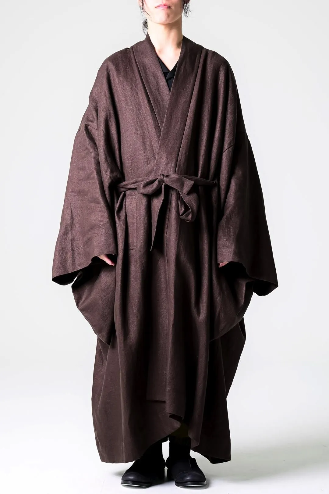  Normandy Flax KIMONO Coat choco