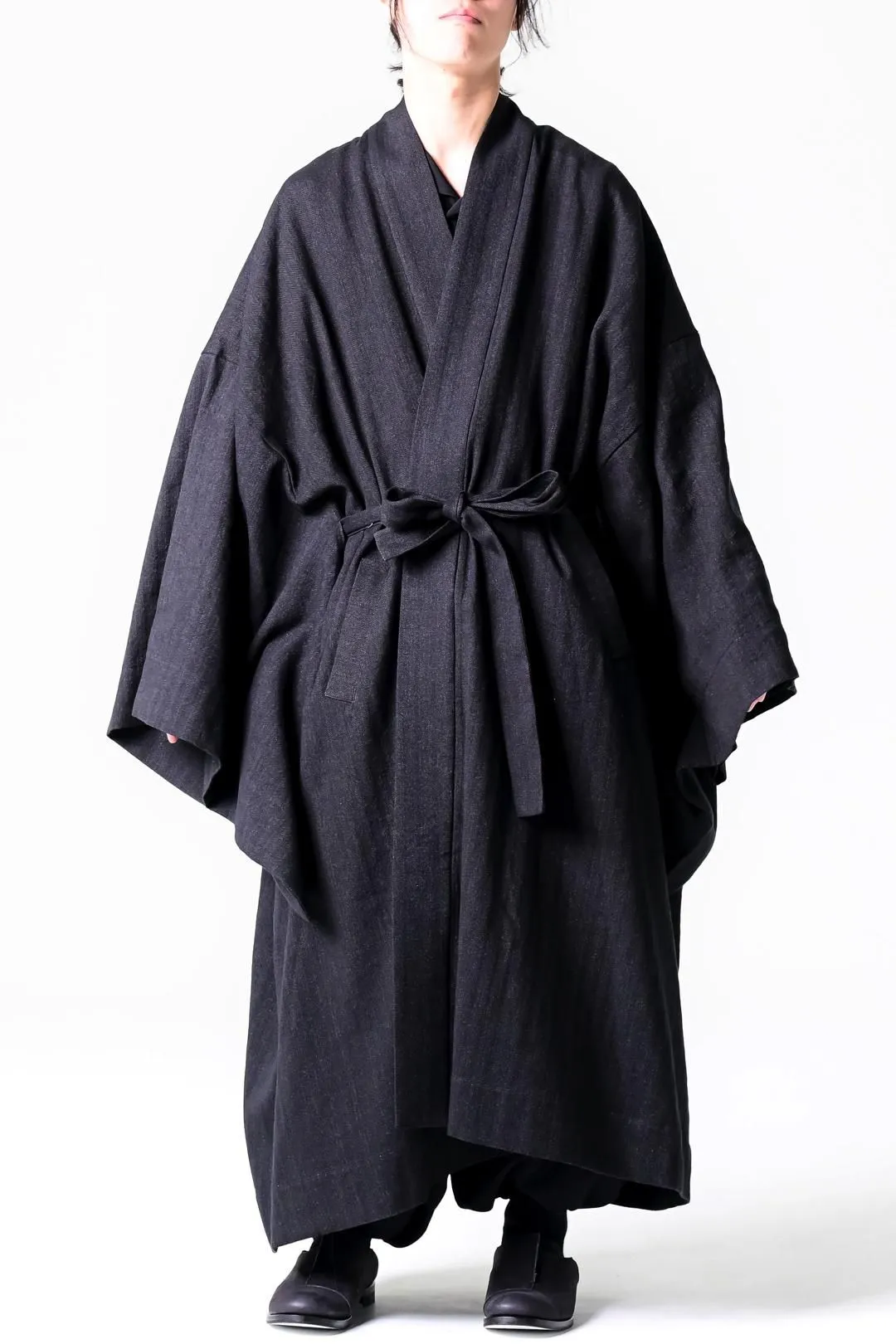  Normandy Flax KIMONO Coat black