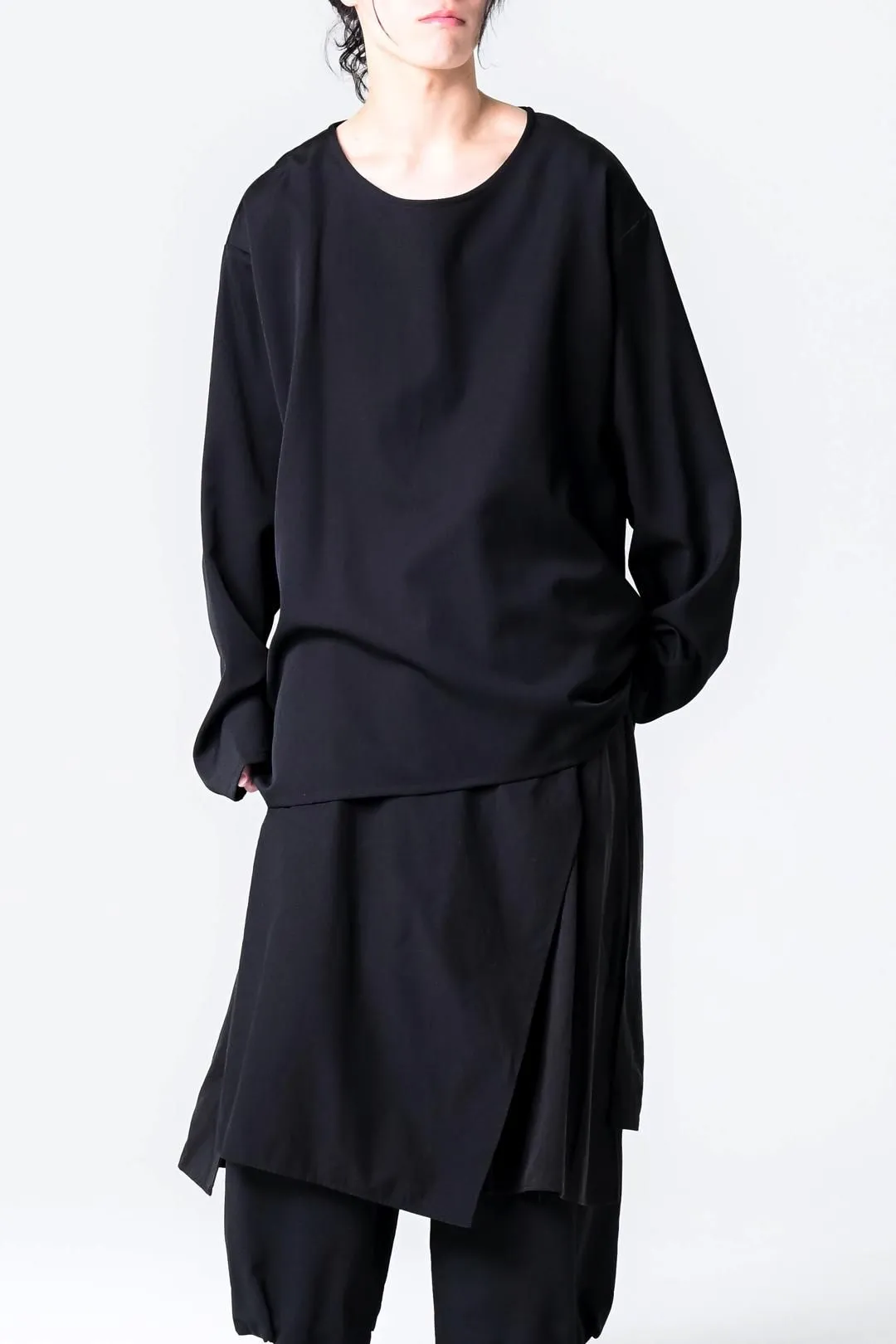  Wide 01 Pullover ver.Wool Gabardine black