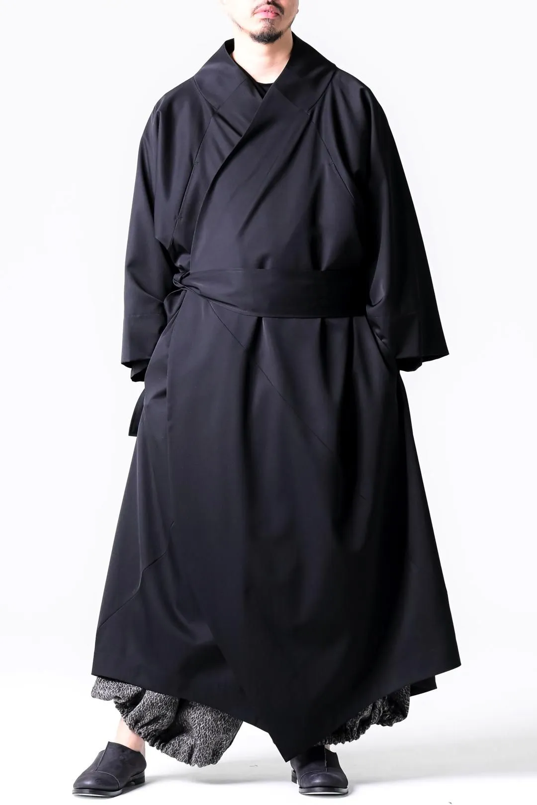  Wool Gabardine YUKATA OBI Coat