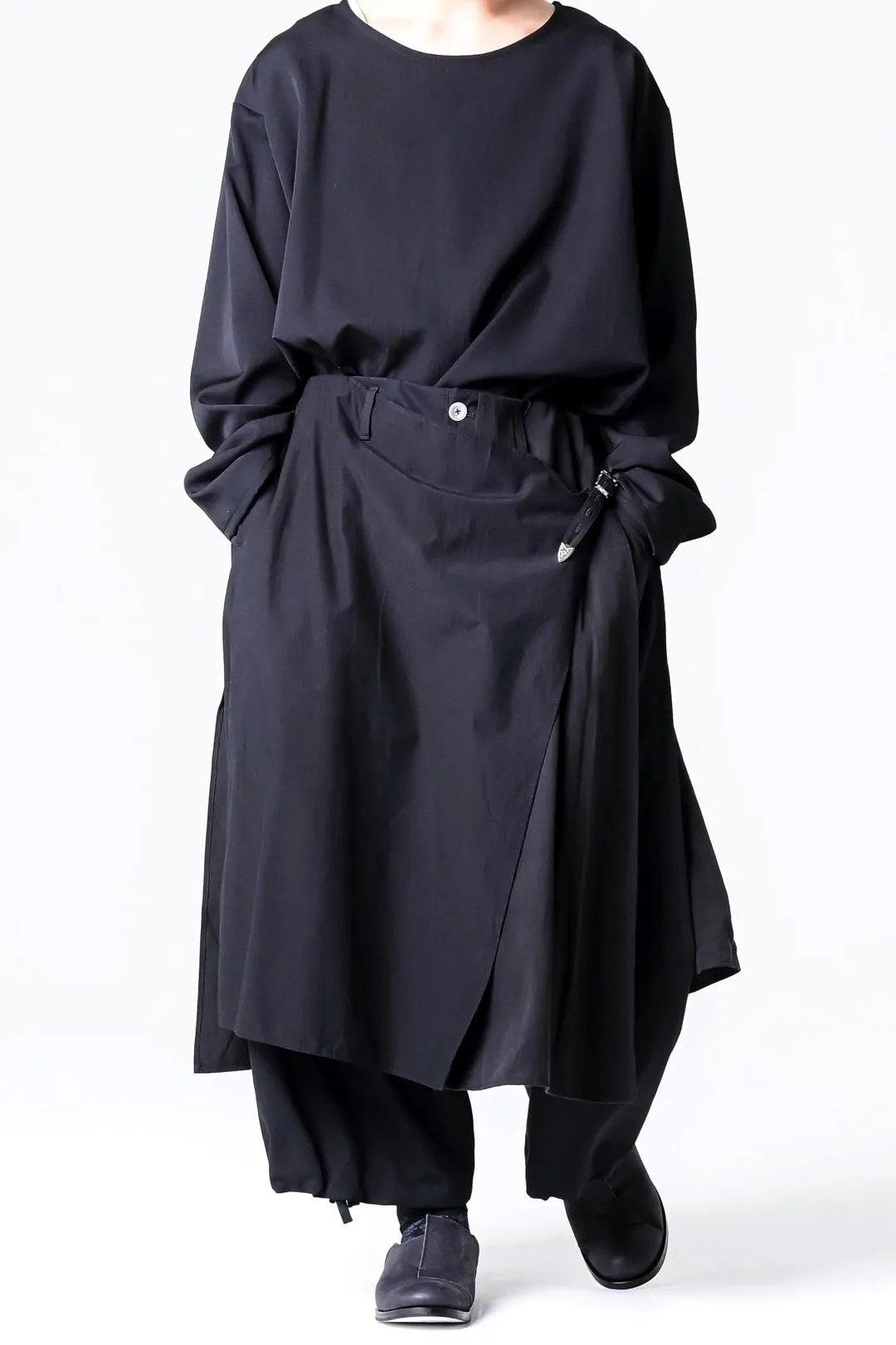  千層衣 Easy Pants Black Mix Atelier Sample