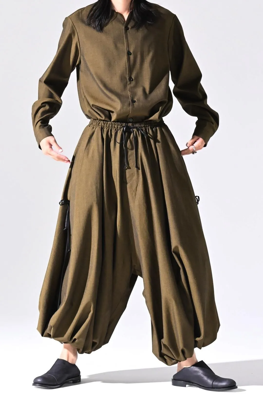  Wool Gabardine 袴 Balloon Pants mustard