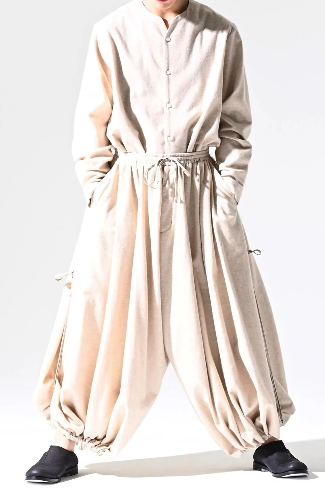  Organic Cotton Linen 袴 Balloon Pants kinari